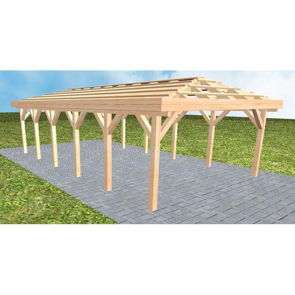 JODA Carport Kiel LO Perfect ohne Rinne, ohne Pfannen