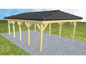 JODA Carport Kiel MD Classic incl. Pfannen und Rinne