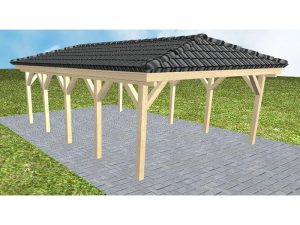 JODA Carport Kiel MD Master incl. Pfannen und Rinne