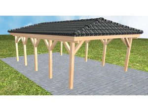 JODA Carport Kiel MD Perfect incl. Pfannen und Rinne
