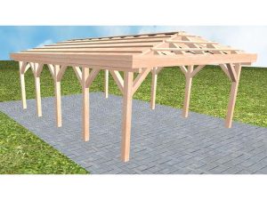 JODA Carport Kiel MO Natur ohne Rinne, ohne Pfannen