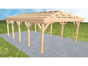 JODA Carport Kiel MO Perfect ohne Rinne, ohne Pfannen