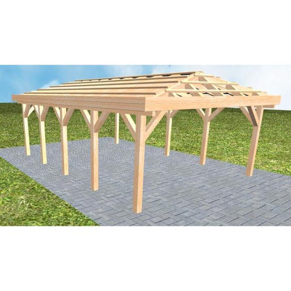 JODA Carport Kiel MO Perfect ohne Rinne, ohne Pfannen