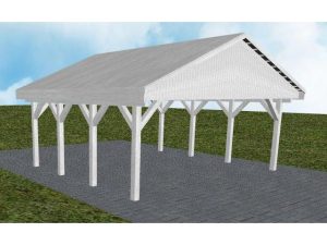 JODA Carport Würzburg KG Select Satteldach, vorb.f. Gründach