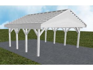 JODA Carport Würzburg KO Select Satteldach, ohne Rinne, ohne Pfannen