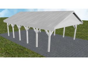 JODA Carport Würzburg LG Select Satteldach, vorb.f. Gründach