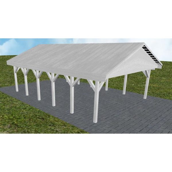 JODA Carport Würzburg LG Select Satteldach, vorb.f. Gründach