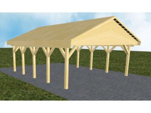 JODA Carport Würzburg MG Classic Satteldach, vorb.f. Gründach