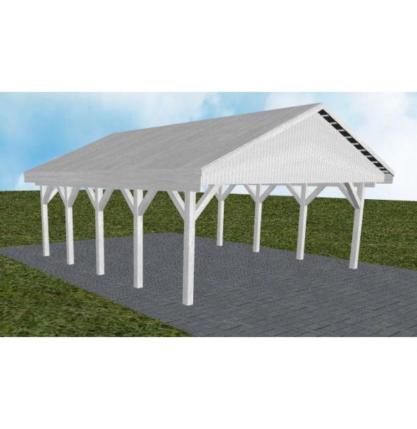 JODA Carport Würzburg MG Select Satteldach, vorb.f. Gründach