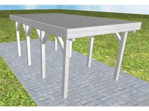 JODA Carport Bergen KF Select Holzblende, Flachdach mit EPDM Folie