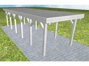 JODA Carport Bergen LF Select Holzblende, Flachdach mit EPDM Folie