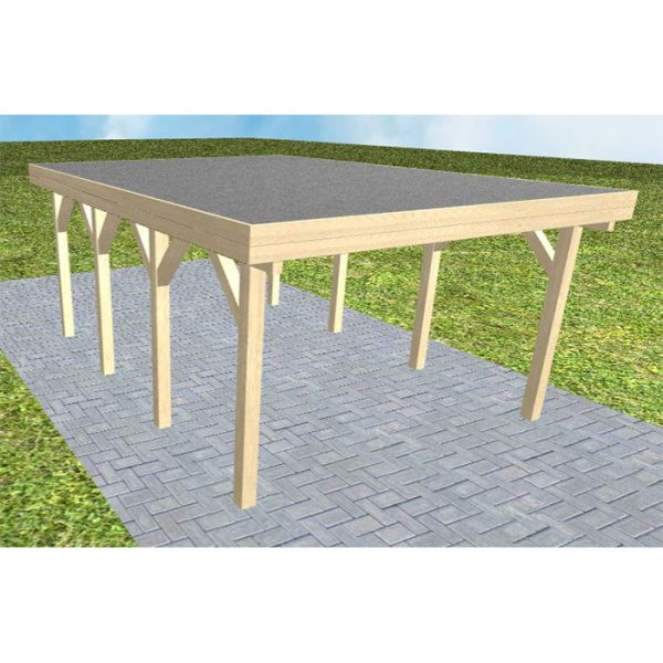 JODA Carport Borkum KF Master Holzblende, Flachdach mit EPDM Folie