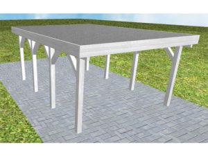 JODA Carport Borkum KF Select Holzblende, Flachdach mit EPDM Folie