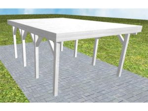 JODA Carport Borkum KG Select Holzblende, Flachdach vorb.f. Gründach