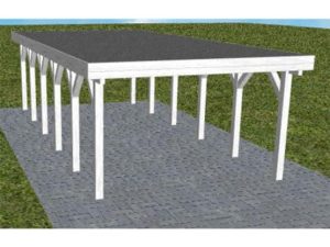 JODA Carport Borkum LF Select Holzblende, Flachdach mit EPDM Folie