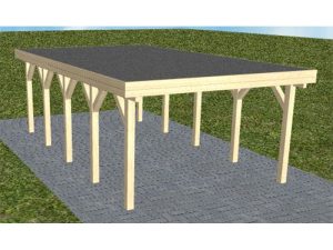 JODA Carport Borkum MF Master Holzblende, Flachdach mit EPDM Folie