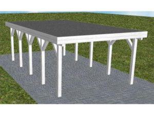 JODA Carport Borkum MF Select Holzblende, Flachdach mit EPDM Folie