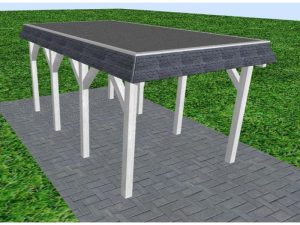 JODA Carport Gettorf KF Select Walmblende, Flachdach mit EPDM Folie