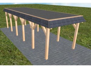 JODA Carport Gettorf LF Perfect Walmblende, Flachdach mit EPDM Folie