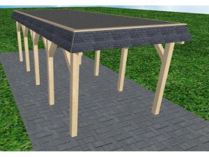 JODA Carport Gettorf MF Master Walmblende, Flachdach mit EPDM Folie