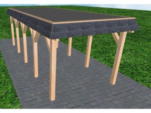 JODA Carport Gettorf MF Perfect Walmblende, Flachdach mit EPDM Folie