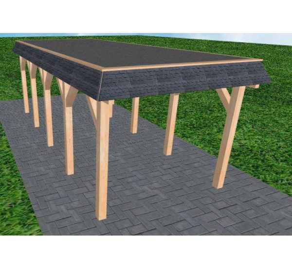 JODA Carport Gettorf MF Perfect Walmblende, Flachdach mit EPDM Folie