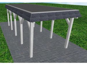JODA Carport Gettorf MF Select Walmblende, Flachdach mit EPDM Folie