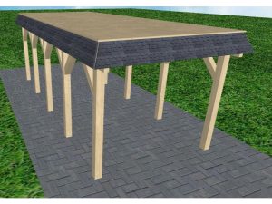 JODA Carport Gettorf MG Master Walmblende, Flachdach vorb.f. Gründach