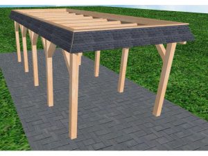 JODA Carport Gettorf MO Perfect Walmblende, Flachdach ohne Bedachung