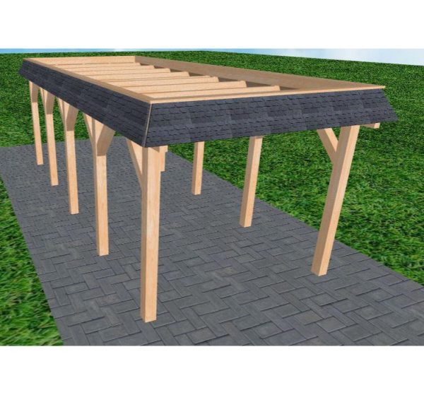 JODA Carport Gettorf MO Perfect Walmblende, Flachdach ohne Bedachung