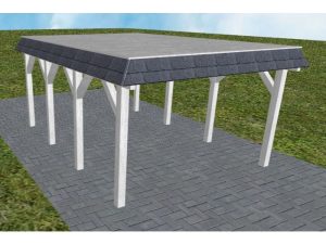 JODA Carport Glinde KG Select Walmblende, Flachdach vorb.f. Gründach