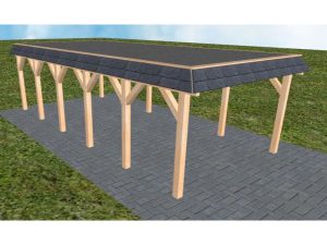 JODA Carport Glinde LF Perfect Walmblende, Flachdach mit EPDM Folie