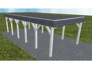 JODA Carport Glinde LF Select Walmblende, Flachdach mit EPDM Folie