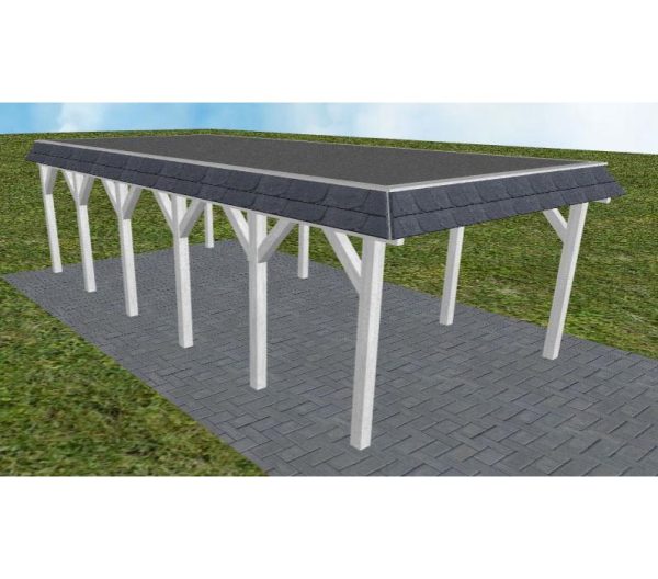JODA Carport Glinde LF Select Walmblende, Flachdach mit EPDM Folie