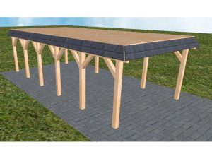 JODA Carport Glinde LG Perfect Walmblende, Flachdach vorb.f. Gründach