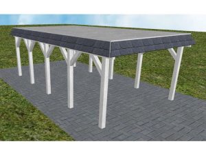 JODA Carport Glinde MG Select Walmblende, Flachdach vorb.f. Gründach