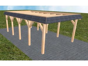 JODA Carport Glinde MO Perfect Walmblende, Flachdach ohne Bedachung