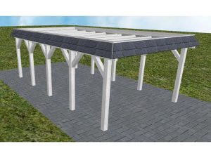 JODA Carport Glinde MO Select Walmblende, Flachdach ohne Bedachung