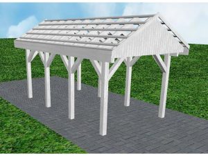 JODA Carport Malchow KO Select Satteldach, ohne Rinne, ohne Pfannen