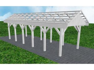JODA Carport Malchow LO Select Satteldach, ohne Rinne, ohne Pfannen