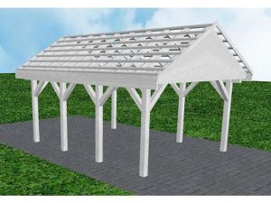 JODA Carport Meldorf KO Select Satteldach, ohne Rinne, ohne Pfannen