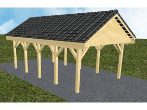 JODA Carport Meldorf MD Classic Satteldach, incl. Pfannen und Rinne