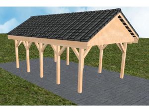 JODA Carport Meldorf MD Perfect Satteldach, incl. Pfannen und Rinne