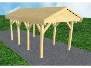 JODA Carport Wedel KG Classic Satteldach, vorb.f. Gründach