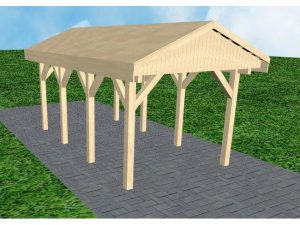 JODA Carport Wedel KG Master Satteldach, vorb.f. Gründach