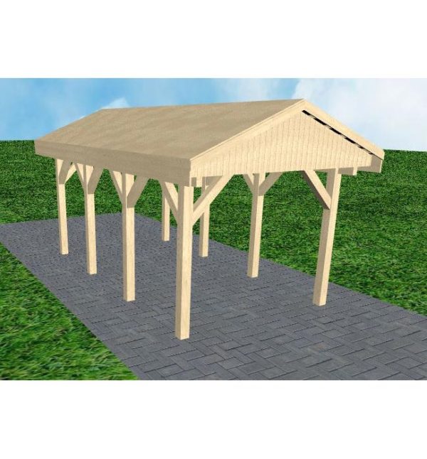 JODA Carport Wedel KG Master Satteldach, vorb.f. Gründach