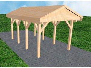 JODA Carport Wedel KG Perfect Satteldach, vorb.f. Gründach