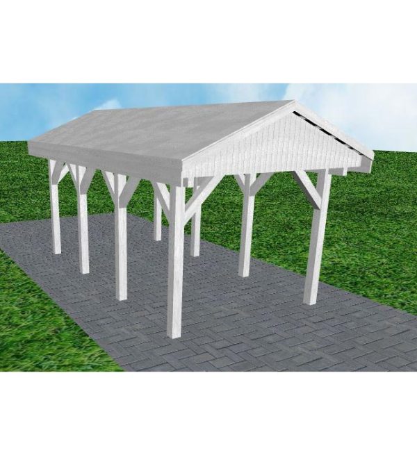 JODA Carport Wedel KG Select Satteldach, vorb.f. Gründach