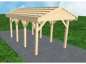 JODA Carport Wedel KO Master Satteldach, ohne Rinne, ohne Pfannen