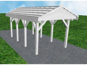 JODA Carport Wedel KO Select Satteldach, ohne Rinne, ohne Pfannen